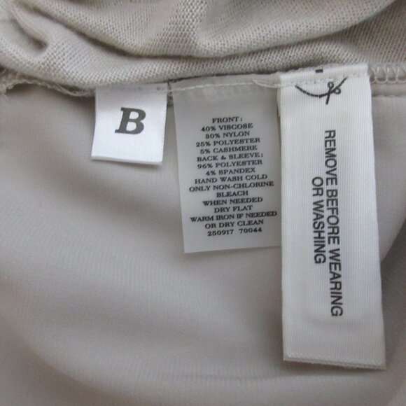 Ann Taylor Cardigan Small Beige Button-Up Roll-Tab Sleeves Knit Silky Cashmere - Picture 10 of 10